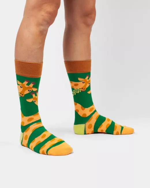 DillySocks - Chaussettes colorées avec motif Green Longneck