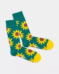 Colourful patterned socks - Blooming Sunflower
