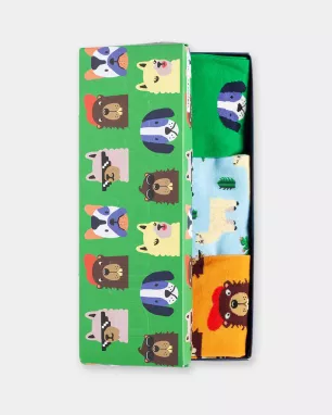 Box 3 pairs of Colourful patterned socks - Wonderful Christmas Box 3 pairs of Colourful patterned socks - Wonderful Christmas