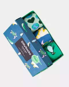 Doos met 3 paar paren Kleurrijke sokken met motief - Paws & Friends Doos met 3 paar paren Kleurrijke sokken met motief - Paws & Friends
