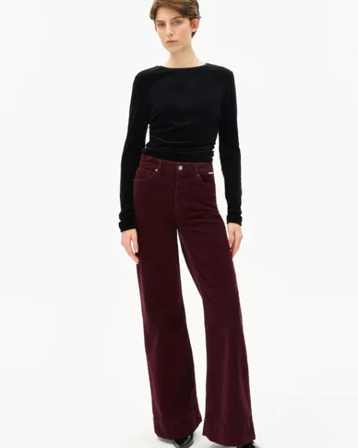 Armedangels - Pantalon MURLIAA à jambes larges en velours