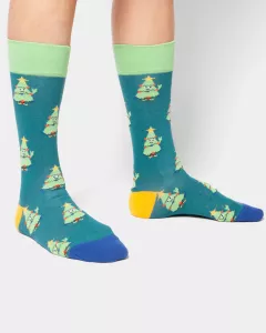 DillySocks - Chaussettes colorées avec motif Happy Tree