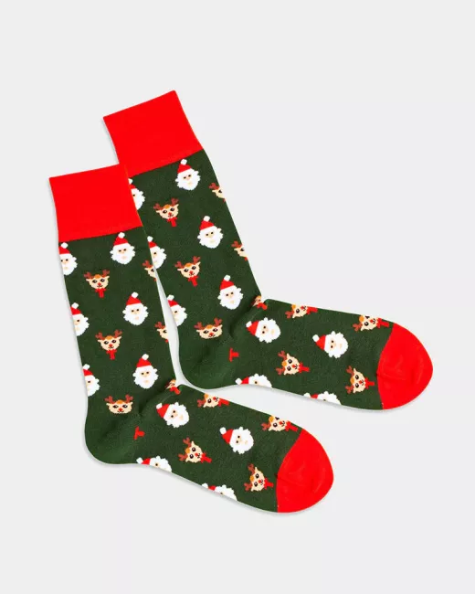 DillySocks - Chaussettes colorées avec motif Rudolph in the Forest