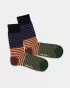 Chaussettes colorées avec motif - Earthy Stripes