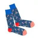 Colourful patterned socks - Blue Bike