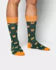 DillySocks - Chaussettes colorées avec motif Fossiled Fox