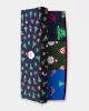 DillySocks - Box de 3 paires de Chaussettes colorées avec motif - Holiday Magic