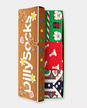 Box 3 pairs of Colourful patterned socks - Holiday Magic