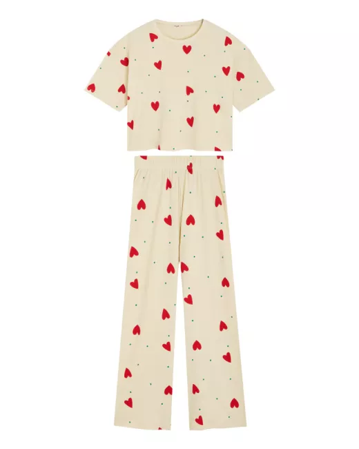 Lang biologisch katoenen pyjama - Zèbra