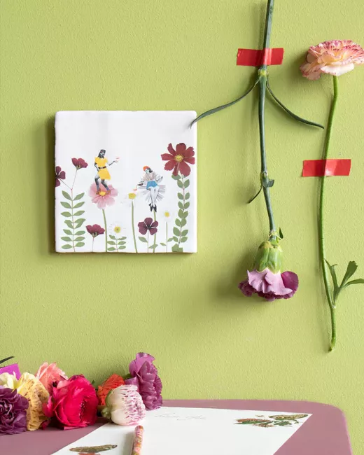 Handcrafted decorative ceramic tiles 10x10cm