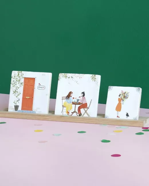 Handcrafted decorative ceramic tiles 10x10cm