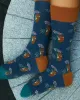 Colourful patterned socks - Sand Aviary