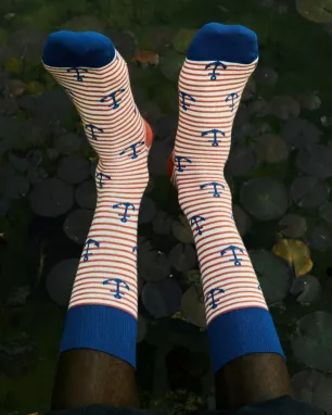 DillySocks - Chaussettes colorées avec motif Anchored In Love