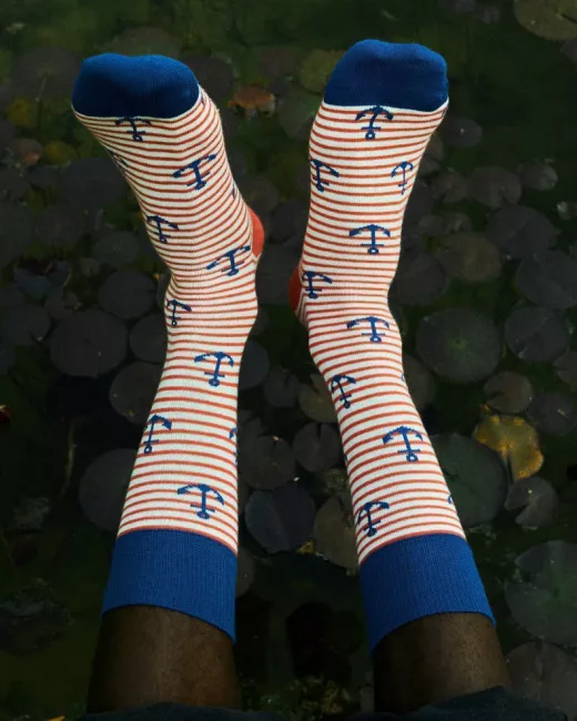 DillySocks - Chaussettes colorées avec motif Anchored In Love