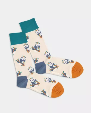 DillySocks - Chaussettes colorées avec motif Panda Pal