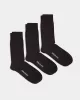 DillySocks - Chaussettes unies noires – Pack de 3
