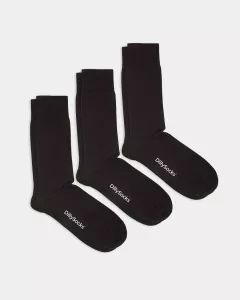 DillySocks - Chaussettes unies noires – Pack de 3