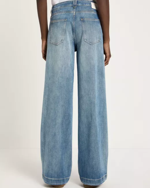 LANIUS - Jeans Marlene taille haute en denim Candiani