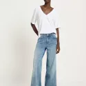 Jeans Marlene taille haute en denim Candiani