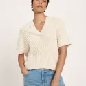 Bouclé pullover made from organic cotton