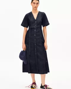 Woven linen dress MATHAA LINO STRIPES