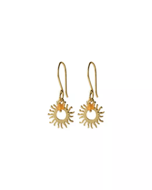 A Beautiful Story - Boucles d'oreilles Generous Cornaline Plaqué Or