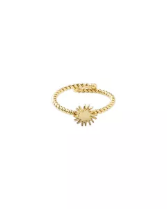 A Beautiful Story - Bague Honorable Soleil Plaquée Or