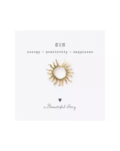 A Beautiful Story - Broche Soleil Plaqué Or