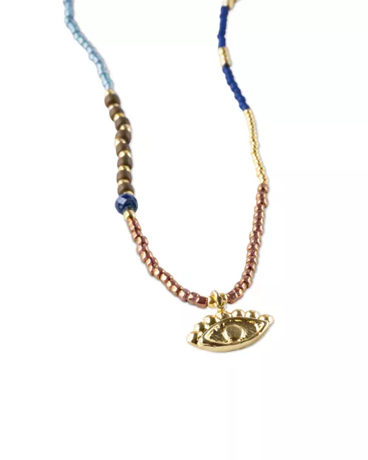 A Beautiful Story - Collier Adventurous Lapis Lazuli Gold