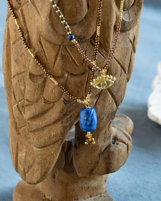 A Beautiful Story - Collier Adventurous Lapis Lazuli Gold