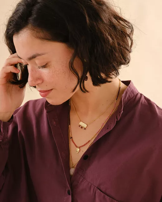 A Beautiful Story - Collier Adventurous Grenat Gold