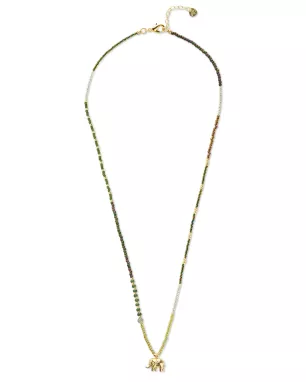 Adventurous Garnet Necklace Gold Colored