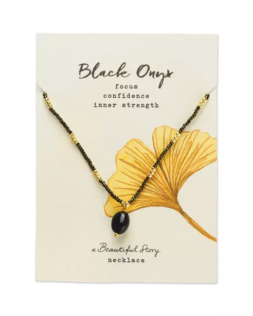 A Beautiful Story - Collier Wishing Onyx noir Gold