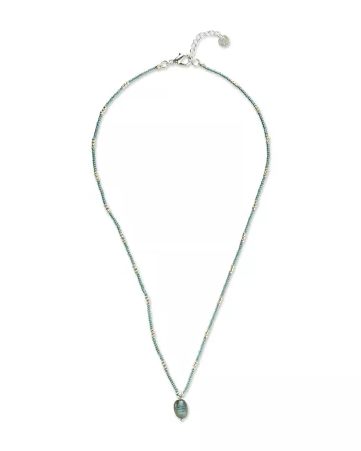 Wishing Labradorite Necklace Gold Colored