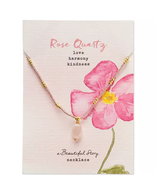 A Beautiful Story - Collier Wishing Quartz rose Gold