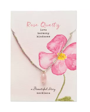 A Beautiful Story - Collier Wishing Quartz rose Silver