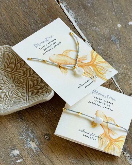 A Beautiful Story - Collier Wishing Pierres de lune Gold