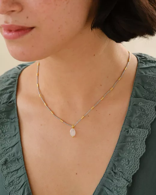 A Beautiful Story - Collier Wishing Pierres de lune Gold