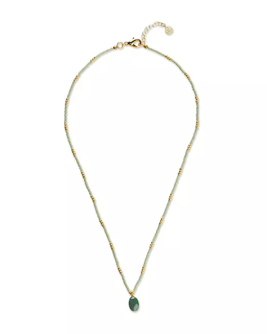 Wishing Moonstone Necklace Gold Colored