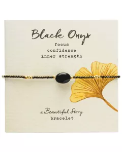 A Beautiful Story - Bracelet Wanting Onyx noir Gold