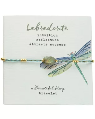 Wishing Labradorite Necklace Gold Colored