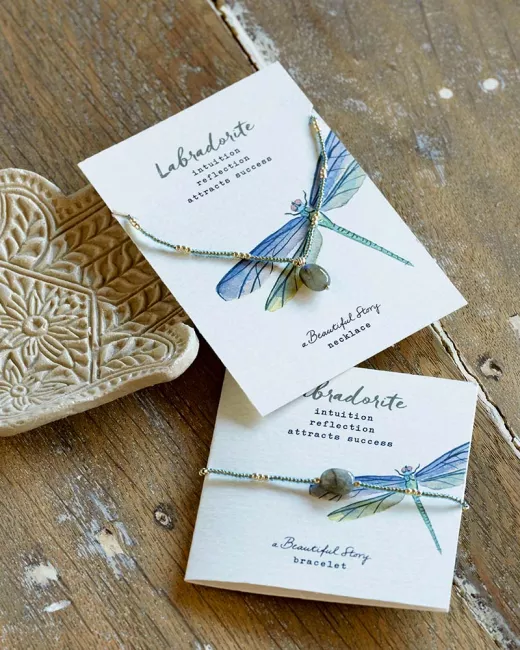 Wishing Labradorite Necklace Silver Colored