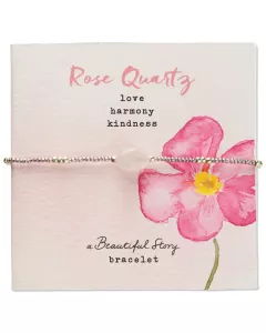 Wishing Rose Quartz Necklace Silver Colored