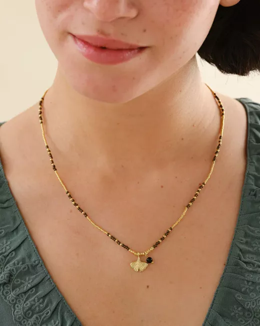 A Beautiful Story - Collier Honored Onyx noir Gold