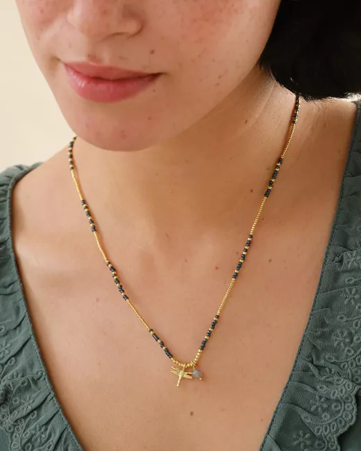 A Beautiful Story - Collier Honored Labradorite Gold