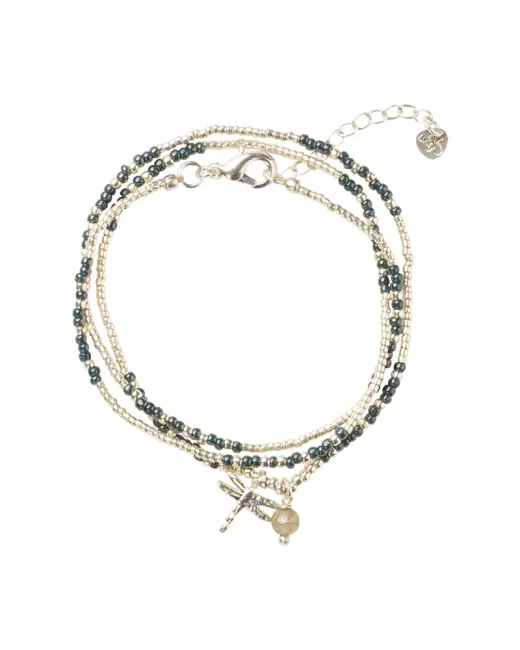 Honored Labradoriet Ketting Goudkleurig