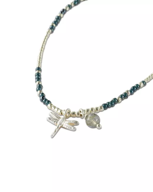 Honored Labradoriet Ketting Goudkleurig