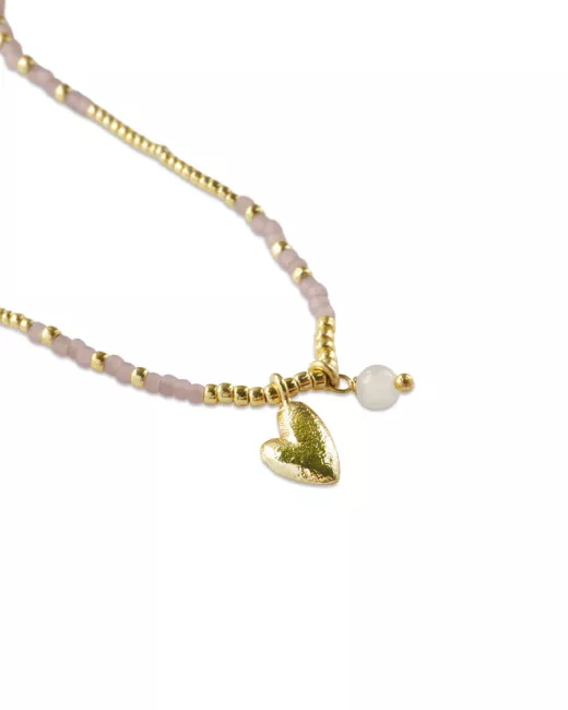 Honored Labradorite Necklace Gold Colored