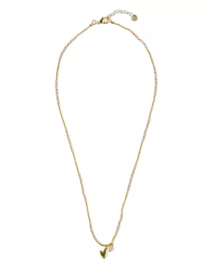 Honored Labradorite Necklace Gold Colored