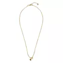 Honored Rose Quartz Necklace Gold Colored